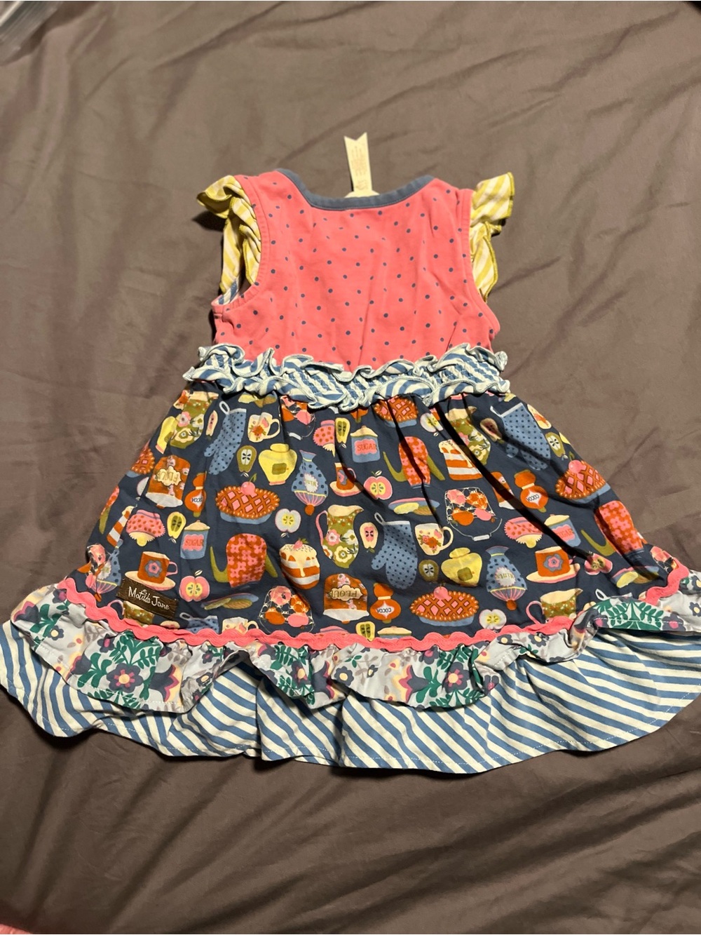 Matilda Jane Tea Party Print Ruffle Dress - Picture 2 of 3